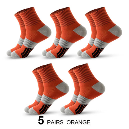 5 Pairs Men’s Cushioned Ankle Socks – Breathable, Athletic & Everyday Ready