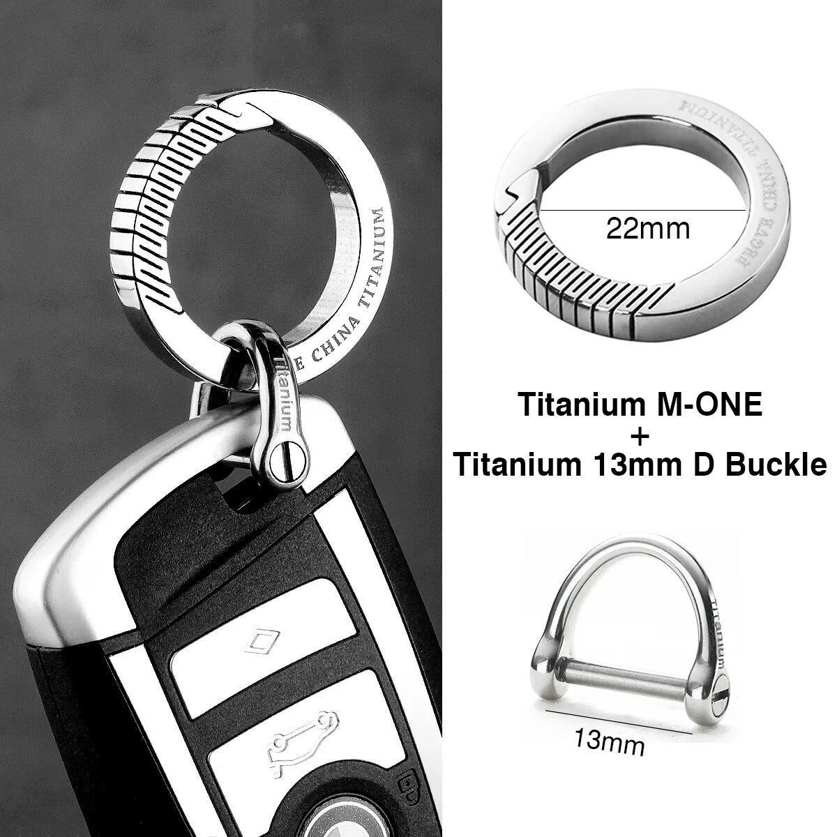 Real Titanium EDC Keychain Luxury Car Key Ring - Man Gifts Shop