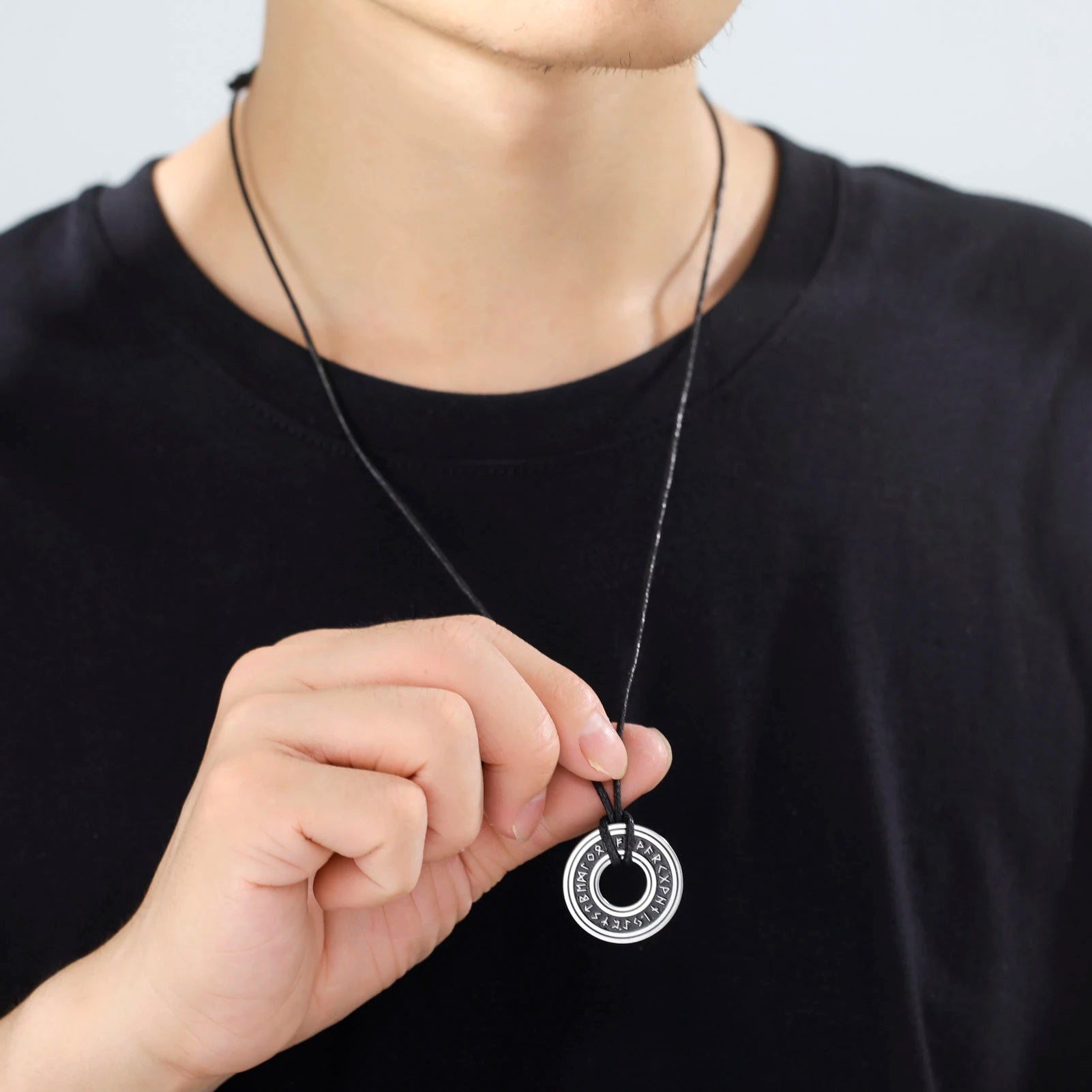 Norse Rune Pendants: Timeless Stainless Steel Necklaces for Men, Featuring Viking Symbols, Pagan Elder Futhark Amulets and Talismans - Man Gifts Shop