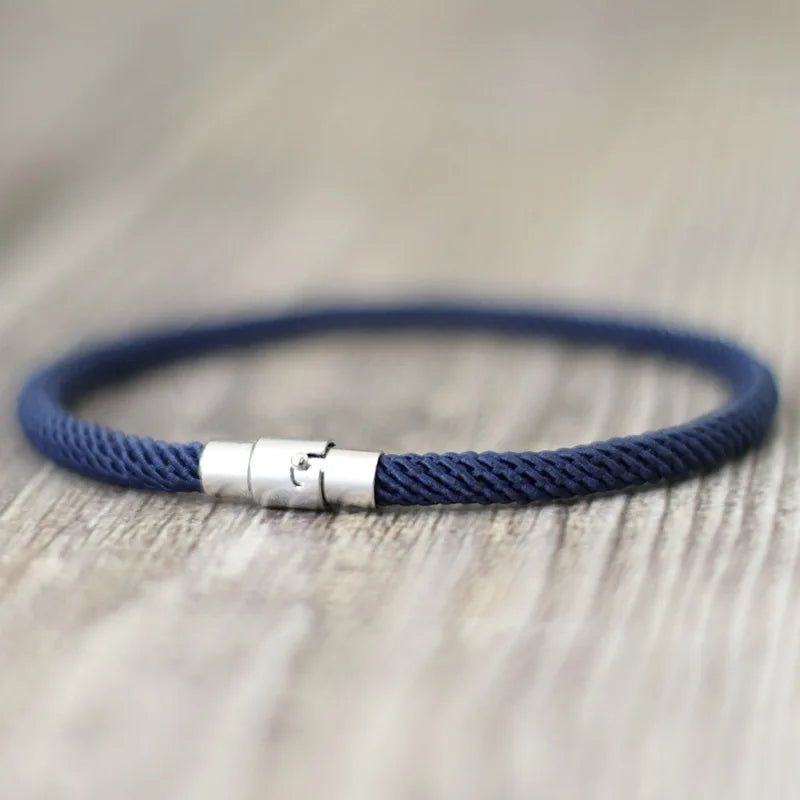 Minimalist Rope Bracelet with Magnetic Clasp – Multiple Colors – Unisex by Knotic