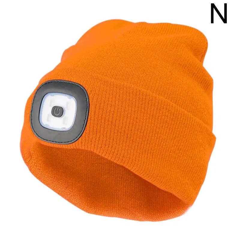 Unisex LED Beanie with Light, USB Rechargeable Hands-Free LED Headlamp Hat - Man Gifts Shop