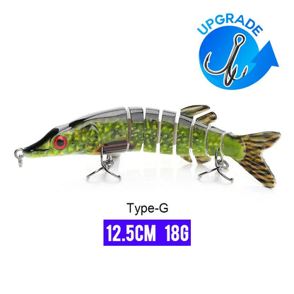 MGS 10/14cm Sinking Wobblers Fishing Lures Jointed Crankbait Swimbait 8 Segment Hard Artificial Bait For Fishing Tackle Lure - Man Gifts Shop