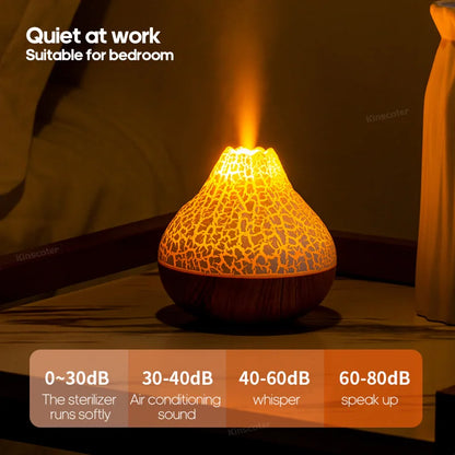 Original Kinscoter 300ML Volcano Air Humidifier – USB Mist Diffuser with 7-Color Light