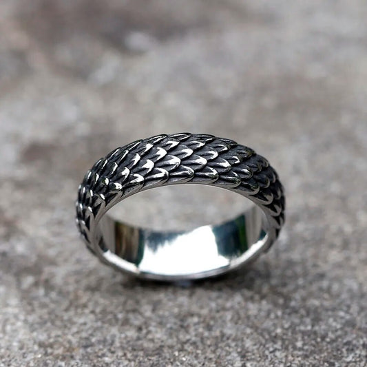 Men's 316L stainless steel Vintage Nordic Viking Dragon Ring - Man Gifts Shop