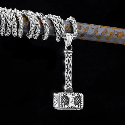 Forge Your Bold Viking Style with Stainless Steel Viking Axe Necklace - Valknut Pendant for Men - Man Gifts Shop