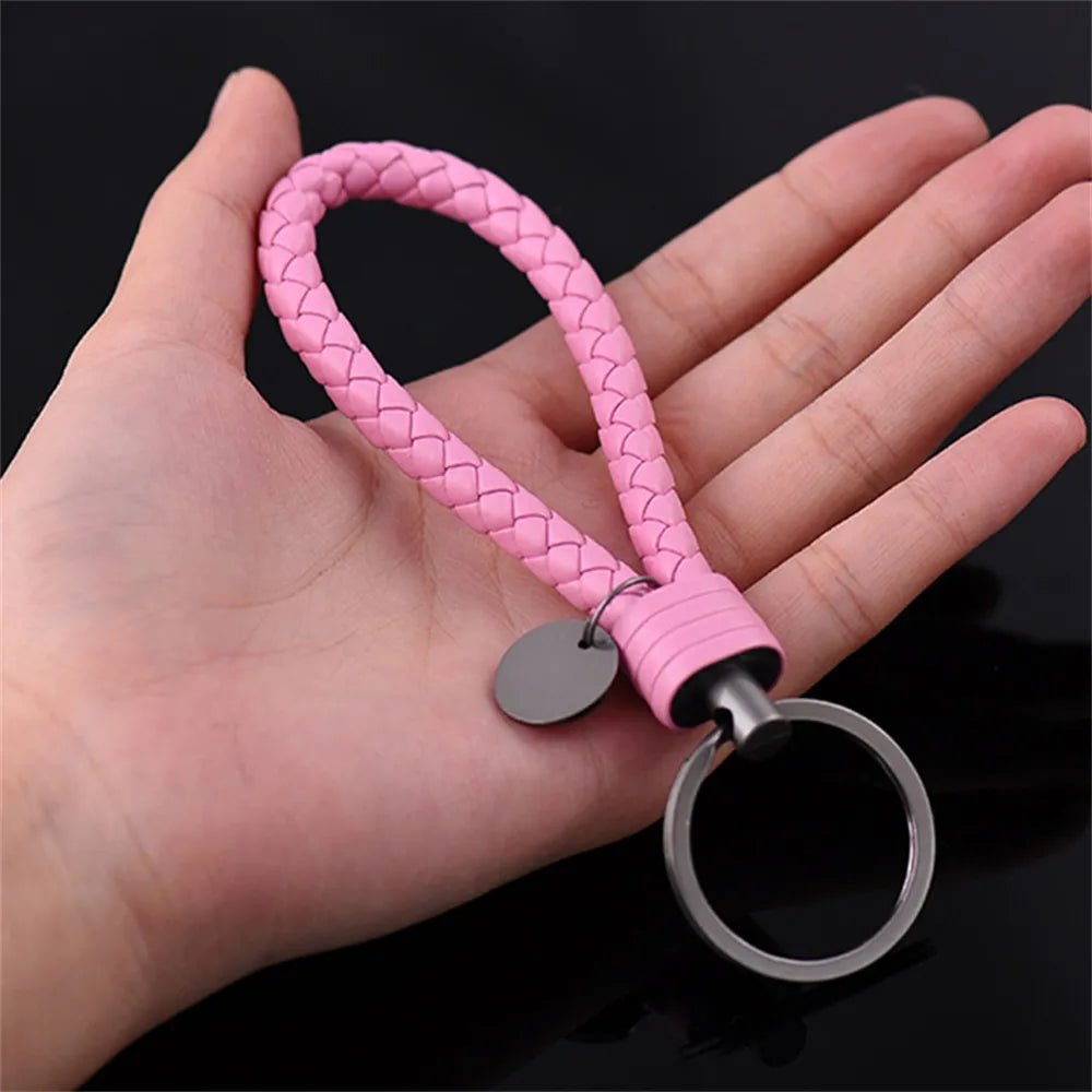 MGS PU Leather Braided Woven Rope EDC Keychain - Man Gifts Shop