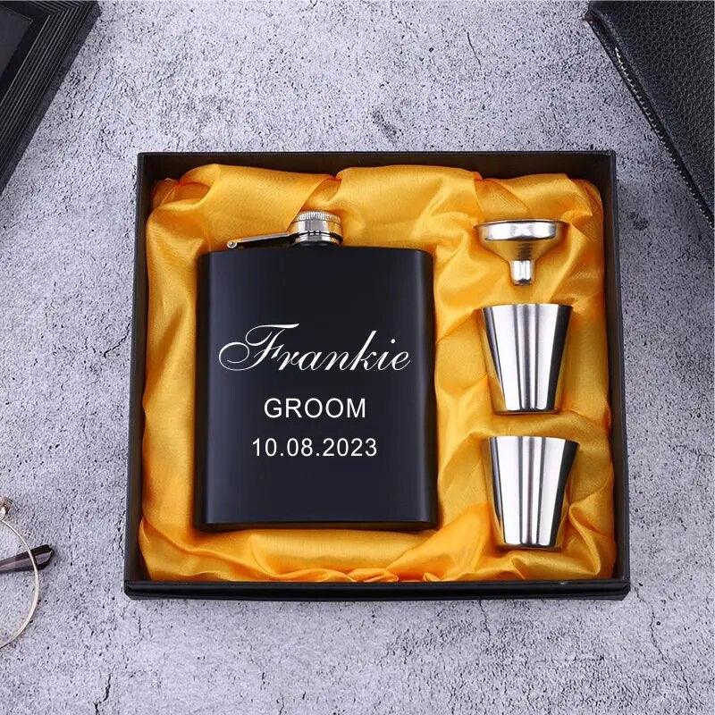 Custom Engraved Stainless Steel 6oz Hip Flask - Man Gifts Shop