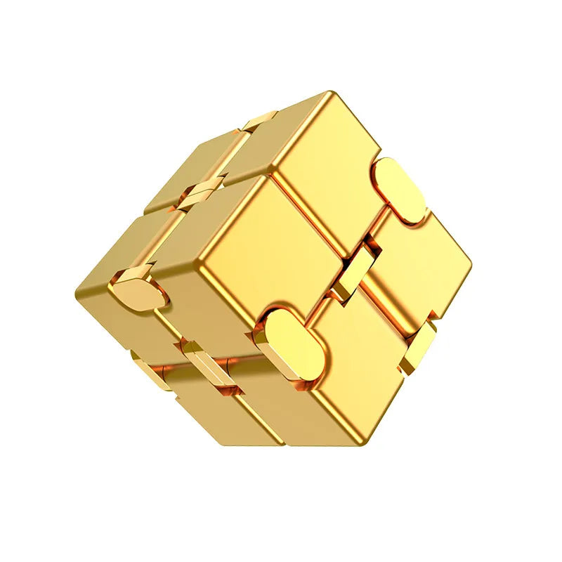 MGS Ease Stress with Our Metal Infinity Cube - Perfect Gift, Ideal for Anxiety Relief at the Office - Man Gifts Shop