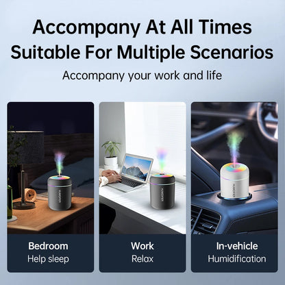 Mini 180ML USB Air Humidifier – Quiet Mist Diffuser with LED Lights
