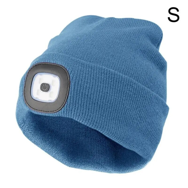 Unisex LED Beanie with Light, USB Rechargeable Hands-Free LED Headlamp Hat - Man Gifts Shop