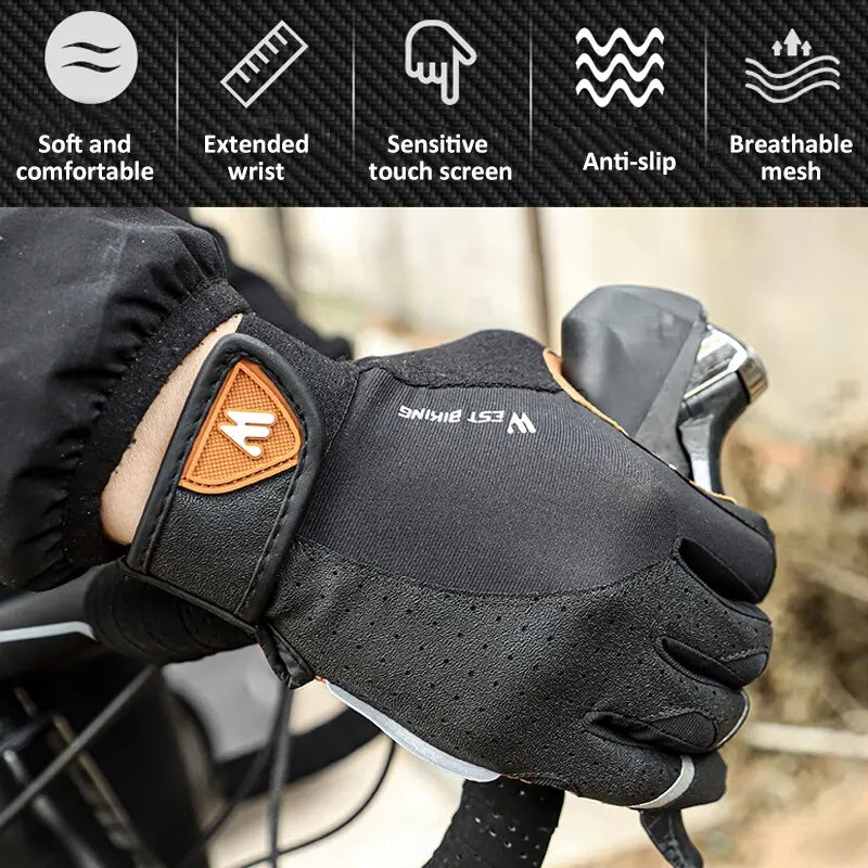 Original WEST BIKING Full Finger Cycling Gloves - Man Gifts Shop