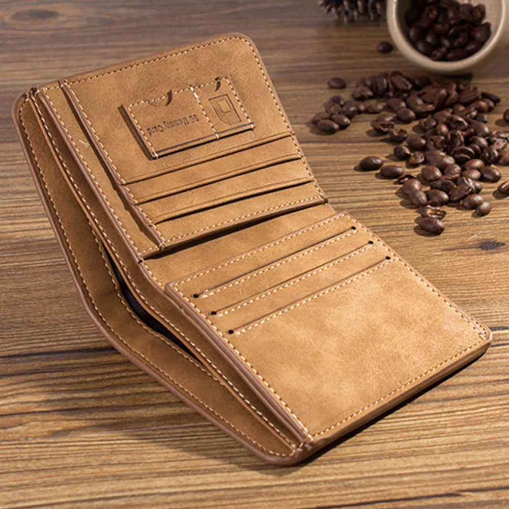 Vintage PU Leather Men's Wallet: Classic Style, Modern Convenience - Man Gifts Shop