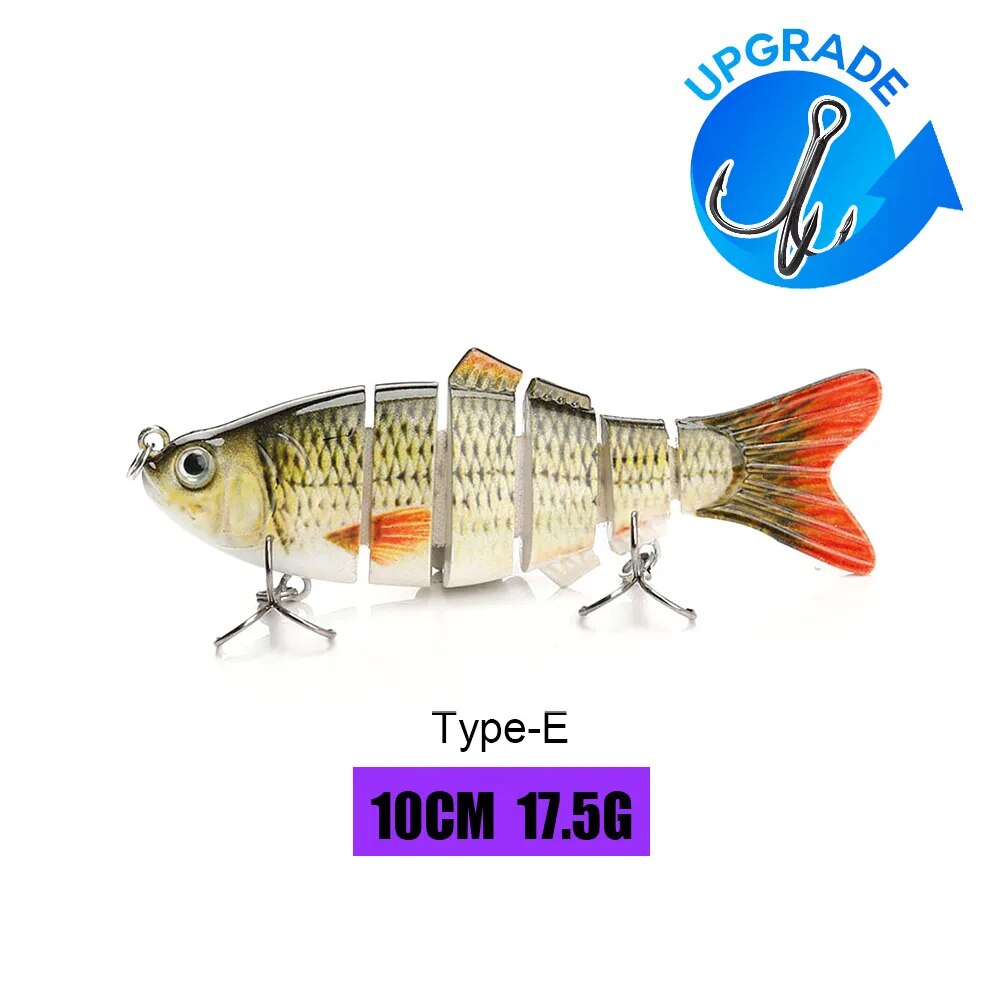 MGS 10/14cm Sinking Wobblers Fishing Lures Jointed Crankbait Swimbait 8 Segment Hard Artificial Bait For Fishing Tackle Lure - Man Gifts Shop