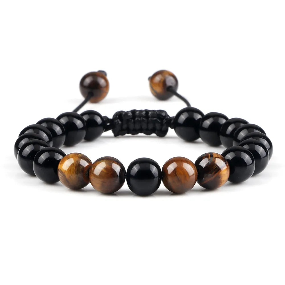 MGS Black Lava Stone Beads Charm Bracelet - Man Gifts Shop