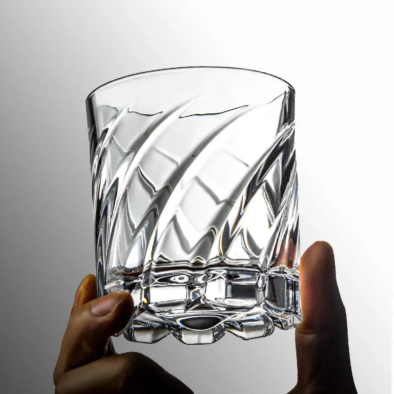 MGS Rotating Whiskey Glass - Old Fashioned Glass for Bourbon, Scotch, Cocktails - Creative Personality Shake Cup