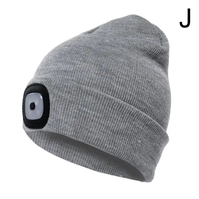 Unisex LED Beanie with Light, USB Rechargeable Hands-Free LED Headlamp Hat - Man Gifts Shop