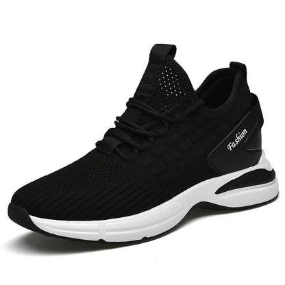 Men's Height Increasing Sneakers – 8cm Elevator Shoes with Breathable Mesh, Casual Sport Style for Taller Look