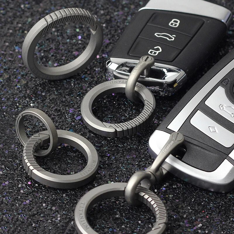 Real Titanium EDC Keychain Luxury Car Key Ring - Man Gifts Shop