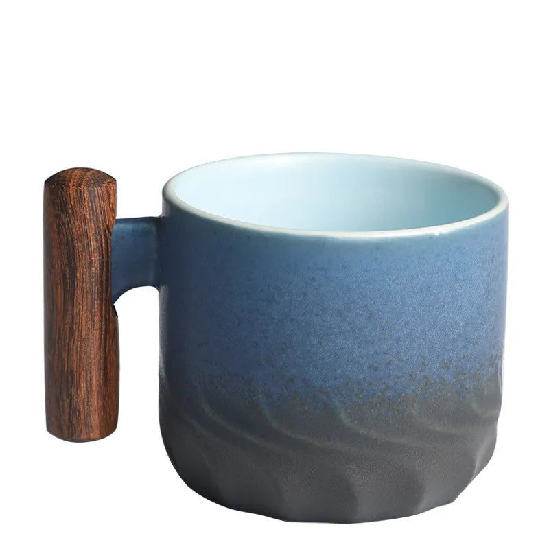 Creative Handmade Exquisite Vintage Coffee Cup With Wooden Handle - Man Gifts Shop