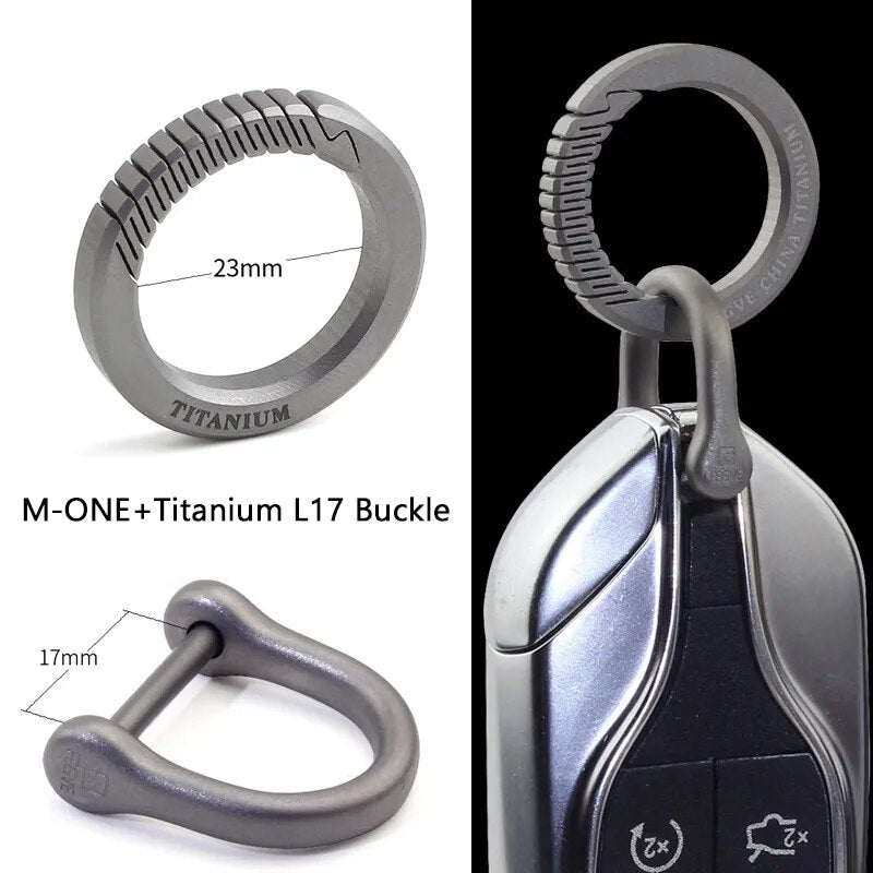 Real Titanium EDC Keychain Luxury Car Key Ring - Man Gifts Shop