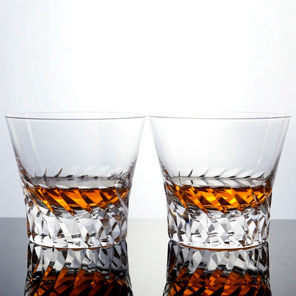 MGS Crystal Whisky / Scotch Lead - Free Hand Cut 8.5oz Glass With Gift Box