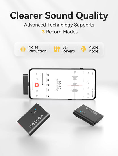 Capture Crisp Audio Anywhere with the Vernee M1 Wireless Lavalier Microphone