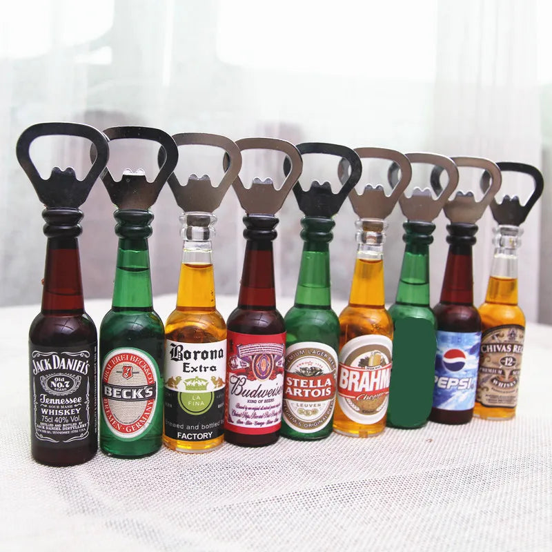 Retro Vibes: Creative Beer Bottle Opener - Personalized Bar Decoration with Mini Home Beverage Opener, Refrigerator Magnetic Tape Driver - Man Gifts Shop