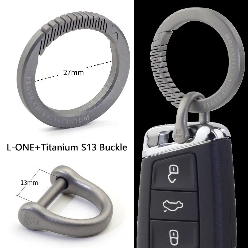 Real Titanium EDC Keychain Luxury Car Key Ring - Man Gifts Shop