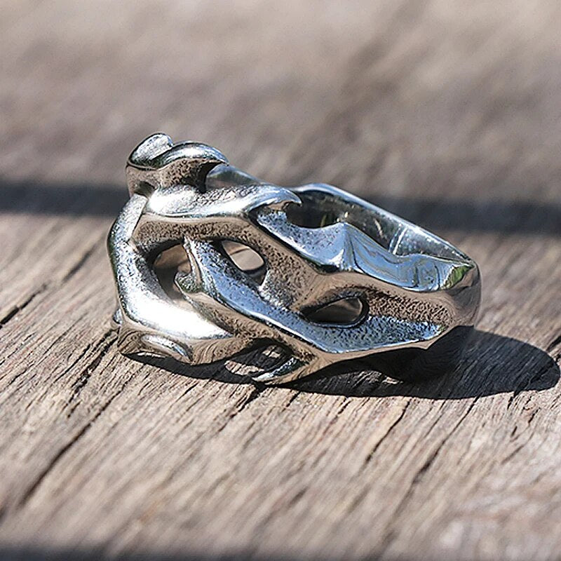 Vintage Hollow Out Design Crown of Thorns Ring - Man Gifts Shop