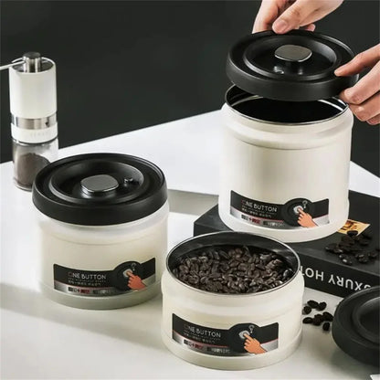 Stainless Steel Vacuum Sealed Coffee Canister – Airtight Food Storage