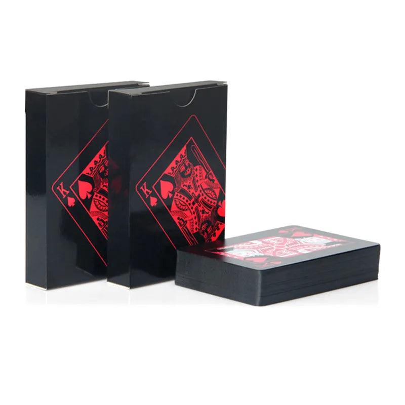 Black Plastic Playing Cards - Man Gifts Shop