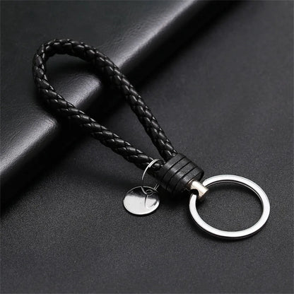 MGS PU Leather Braided Woven Rope EDC Keychain - Man Gifts Shop
