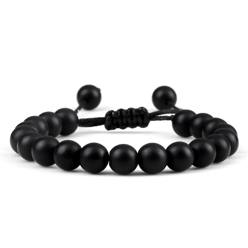 MGS Black Lava Stone Beads Charm Bracelet - Man Gifts Shop