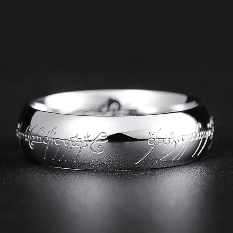 Elvish Enchanted Stainless Steel 3D Carved Refined Ring