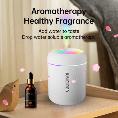 Mini 180ML USB Air Humidifier – Quiet Mist Diffuser with LED Lights