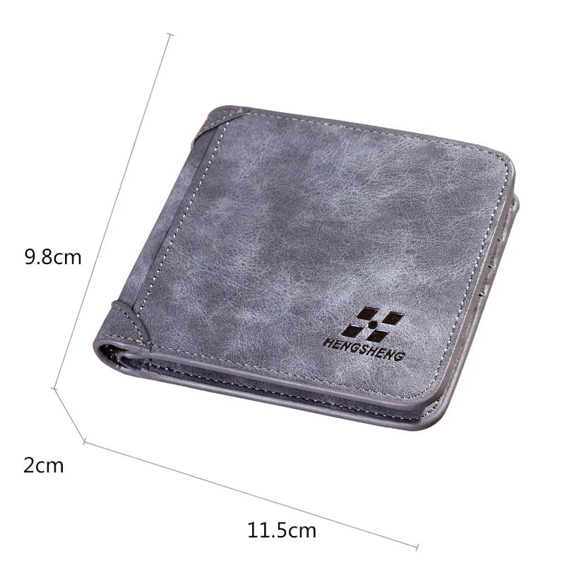 Vintage PU Leather Men's Wallet: Classic Style, Modern Convenience - Man Gifts Shop