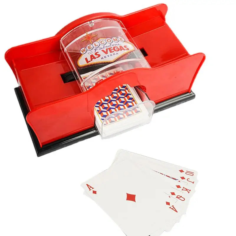 Manual Card Shuffler for 2 Decks – Easy Hand Cranked Casino-Grade Poker Shuffle Machine