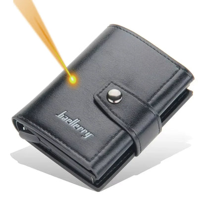 Personalized RFID-Blocking Leather Wallet for Men