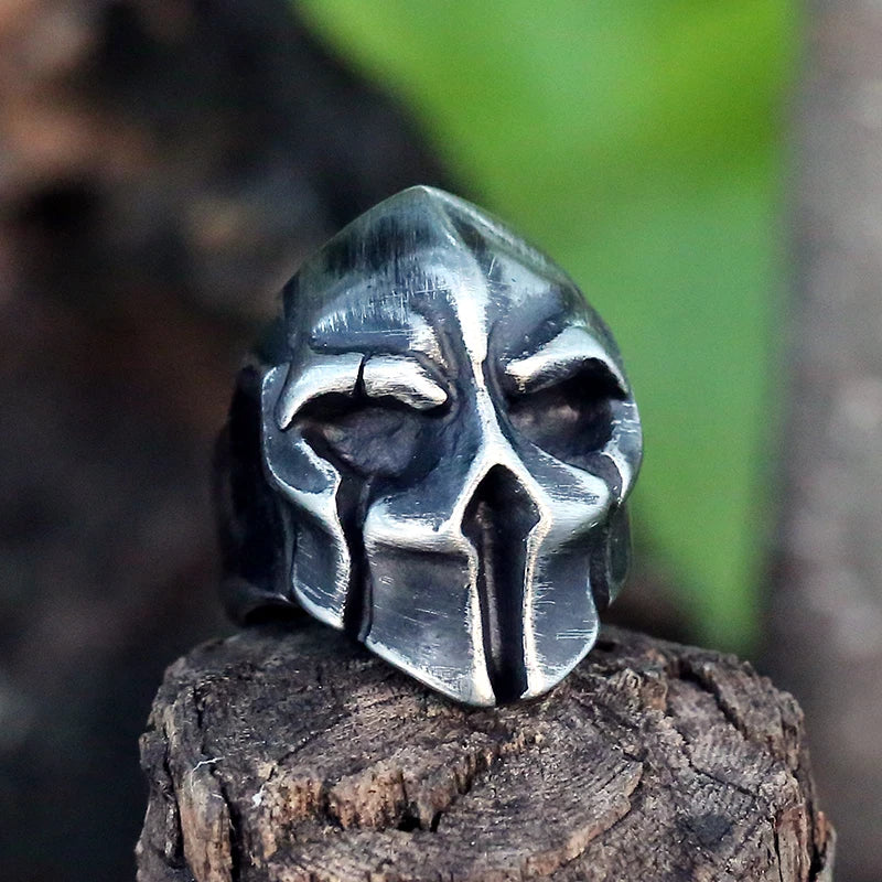 Elevate Your Edge: Unique Silver 316L Stainless Steel Heavy Sugar Skull Ring - Men's Mandala Flower, Santa Muerte, Biker Jewelry - Man Gifts Shop