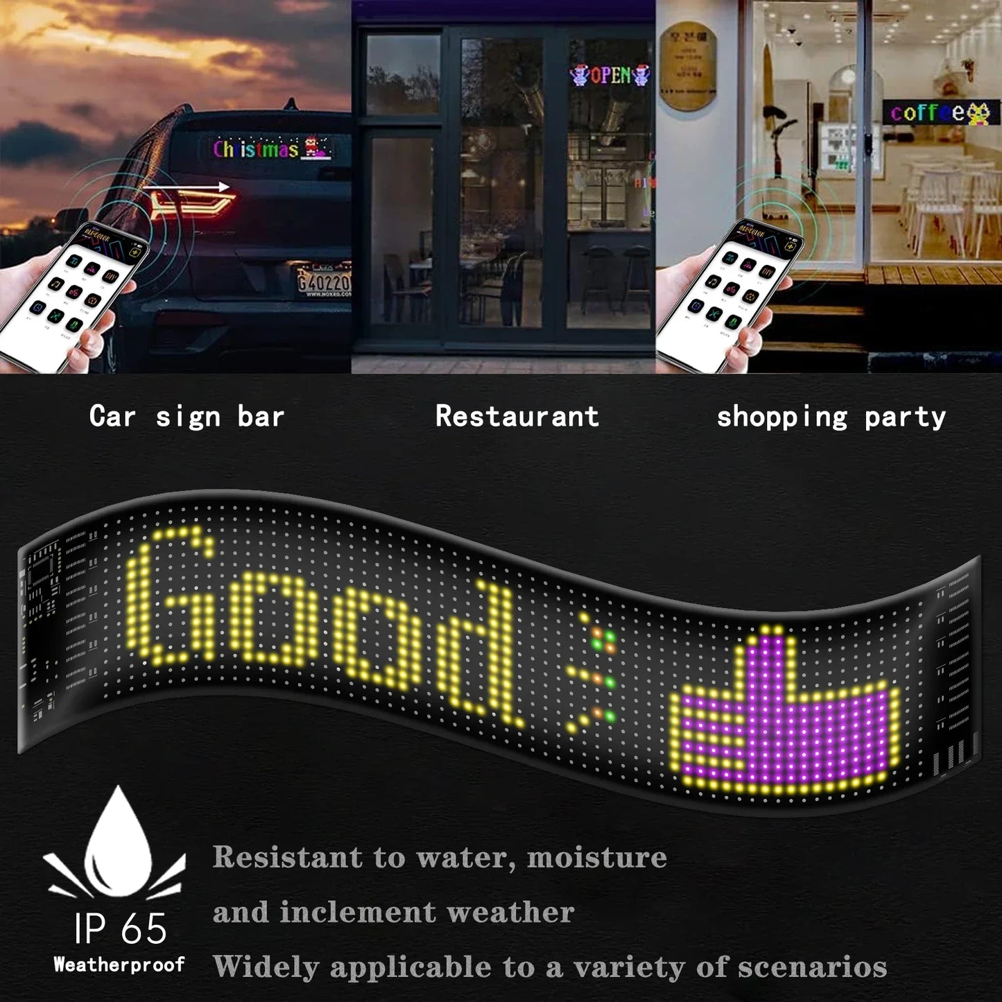 DIY RGB LED Matrix Car Panel: Custom Scrolling Text & Graffiti Screen with Bluetooth Control