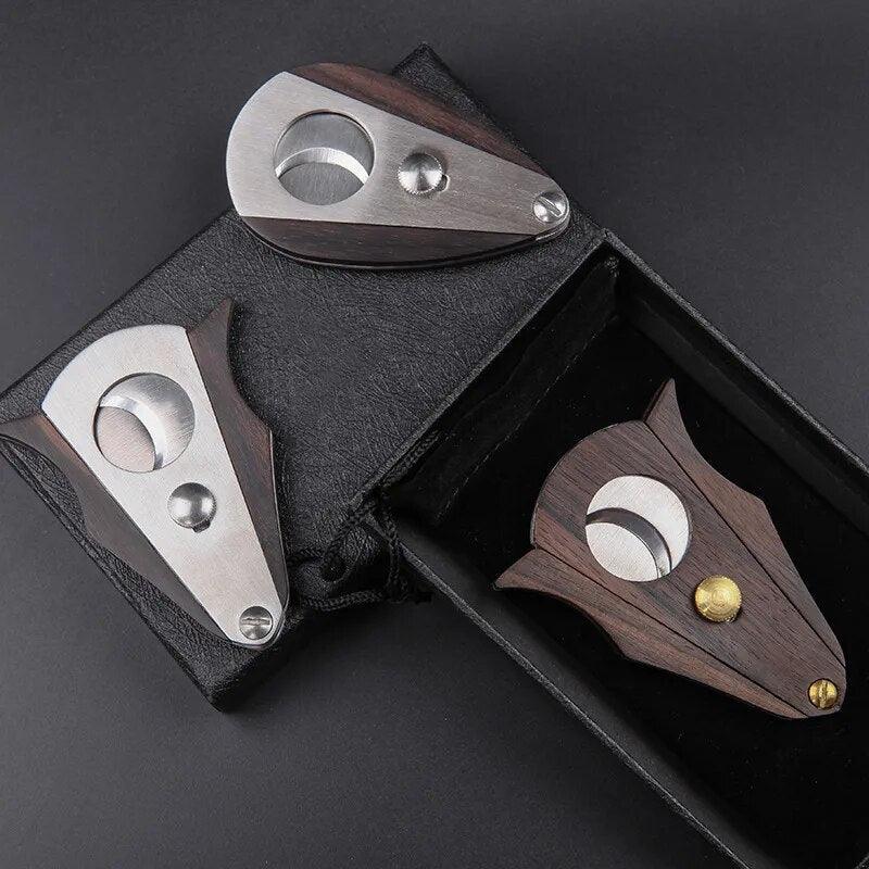 High-Quality Wooden Cigar Cutter with Sharp Blade - Man Gifts Shop