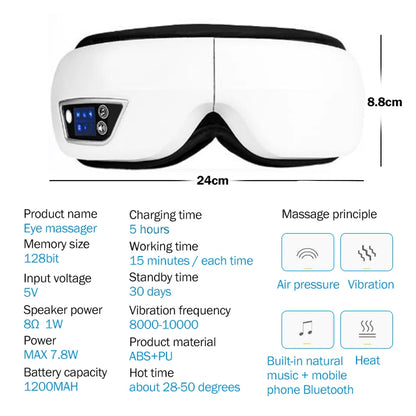 6D Smart Vibration Eye Massager: Transform Your Eye Care Routine