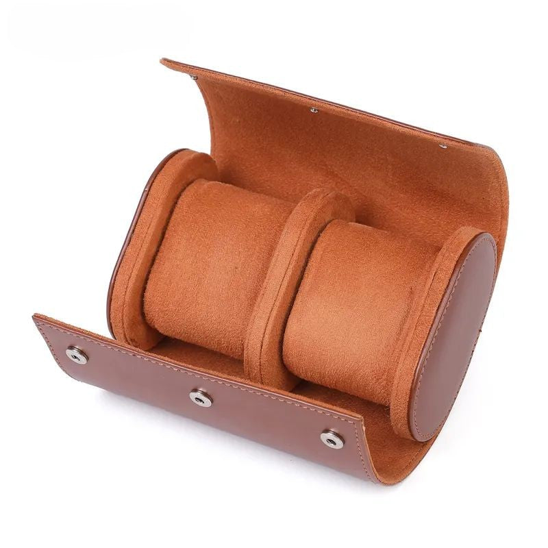 Watch Roll Travel Case Portable Vintage Leather Watch Display Case - Man Gifts Shop