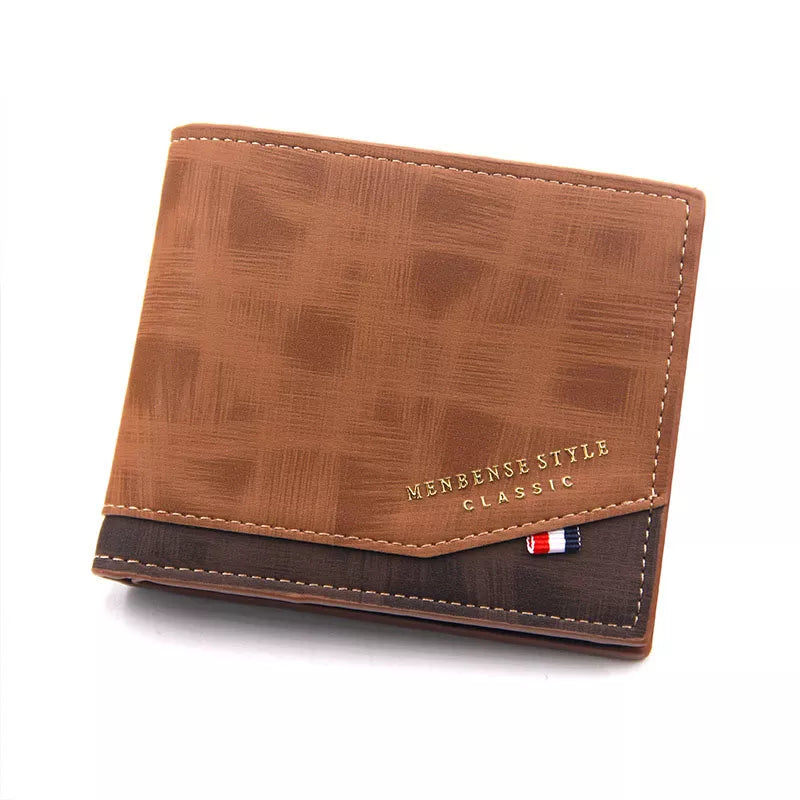 Slim Classic Men Wallet Coin Pocket Frosted Leather - Man Gifts Shop