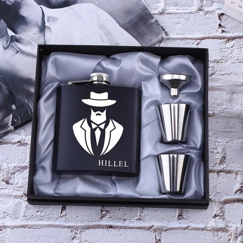 Custom Engraved Stainless Steel 6oz Hip Flask - Man Gifts Shop