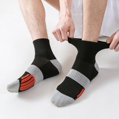 5 Pairs Men’s Cushioned Ankle Socks – Breathable, Athletic & Everyday Ready