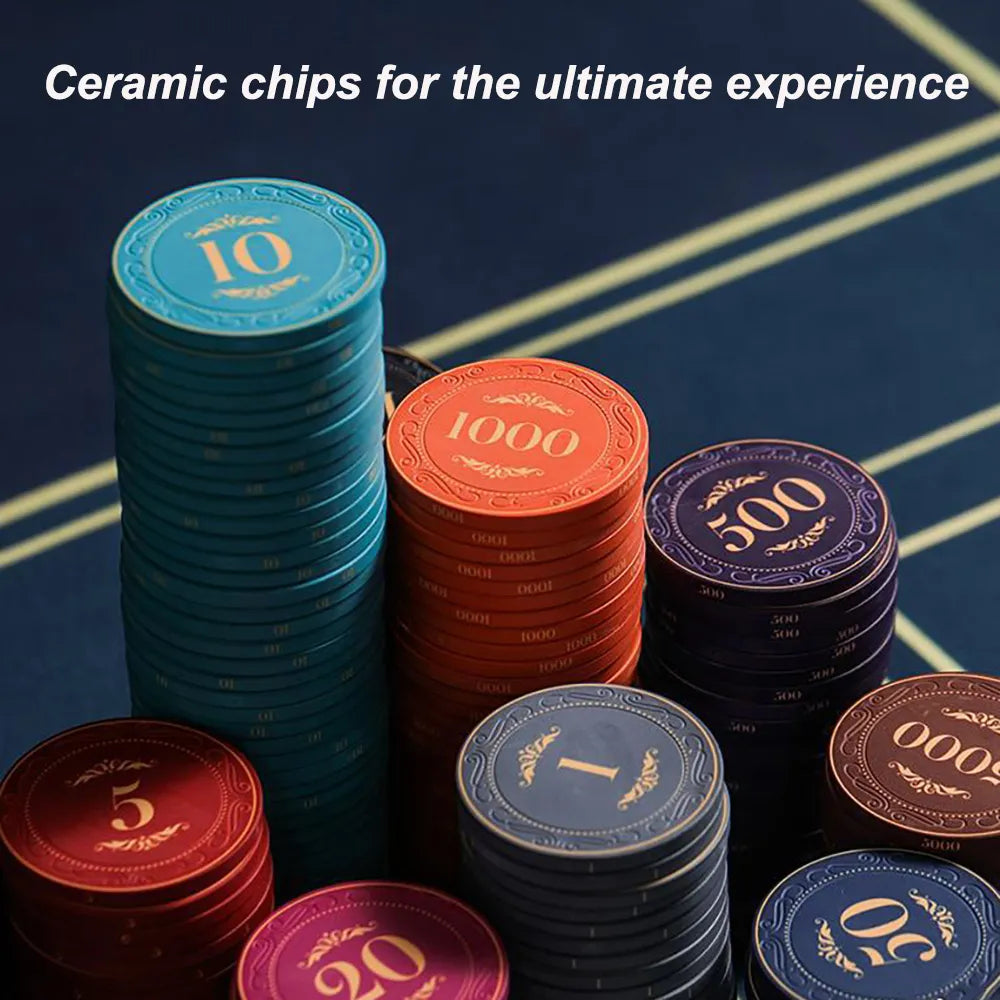 High-Quality 10PCS Ceramic Poker Chips - Man Gifts Shop