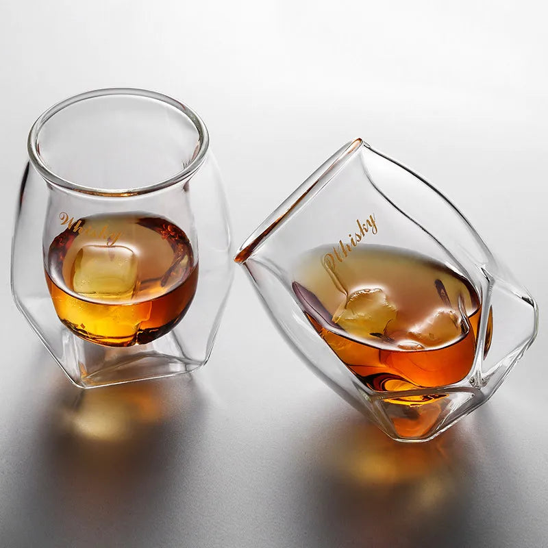 Bestselling Insulated Luxury Whisky Glass Set: Double-Bar Design - Man Gifts Shop