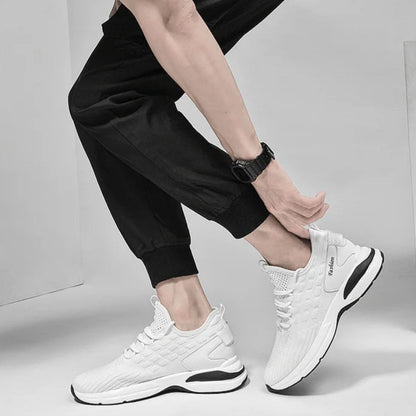 Men's Height Increasing Sneakers – 8cm Elevator Shoes with Breathable Mesh, Casual Sport Style for Taller Look