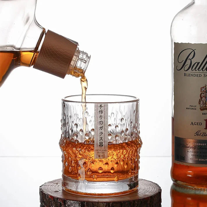 Experience Nature's Elegance with the Japanese Style Bamboo Joint Old Fashioned Whisky Glasses